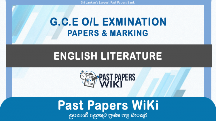 GCE O/L English Literature Past Papers with Answers