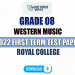 Royal College 2022 Grade 08 Western Music 1st Term Test Paper