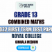 Royal College 2022 Grade 13 Combined Maths 1st Term Test Paper