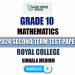 Royal College 2024 Grade 10 Maths 2nd Term Test Paper