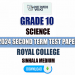 Royal College 2024 Grade 10 Science 2nd Term Test Paper
