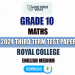 Royal College 2024 Grade 10 Maths 3rd Term Test Paper(English Medium)