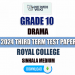 Royal College 2024 Grade 10 Drama 3rd Term Test Paper
