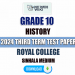 Royal College 2024 Grade 10 History 3rd Term Test Paper
