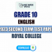 Royal College 2023 Grade 10 English 2nd Term Test Paper