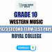 Royal College 2023 Grade 10 Western Music 2nd Term Test Paper