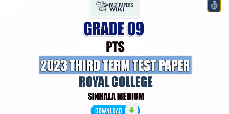 Royal College 2023 Grade 09 PTS 3rd Term Test Paper