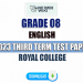 Royal College 2023 Grade 08 English 3rd Term Test Paper