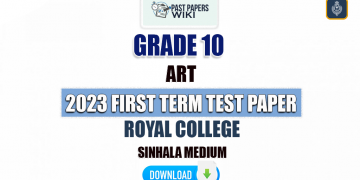 Royal College 2023 Grade 10 Art 1st Term Test Paper