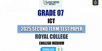 Royal College 2025 Grade 07 ICT 2nd Term Test Paper(English Medium)