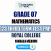 Royal College 2023 Grade 07 Maths 3rd Term Test Paper