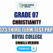 Royal College 2023 Grade 07 Christianity 3rd Term Test Paper