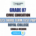 Royal College 2023 Grade 07 Civic Education 3rd Term Test Paper
