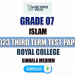 Royal College 2023 Grade 07 Islam 3rd Term Test Paper