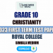 Royal College 2023 Grade 10 Christianity 1st Term Test Paper