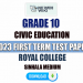 Royal College 2023 Grade 10 Civic Education 1st Term Test Paper