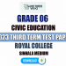 Royal College 2023 Grade 06 Civic Education 3rd Term Test Paper