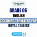 Royal College 2023 Grade 06 English 3rd Term Test Paper