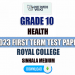 Royal College 2023 Grade 10 Health 1st Term Test Paper