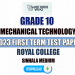 Royal College 2023 Grade 10 Mechanical Technology 1st Term Test Paper