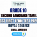 Royal College 2023 Grade 10 Second Language Tamil 1st Term Test Paper
