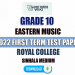 Royal College 2022 Grade 10 Eastern Music 1st Term Test Paper
