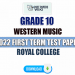 Royal College 2022 Grade 10 Western Music 1st Term Test Paper