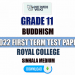 Royal College 2022 Grade 11 Buddhism 1st Term Test Paper