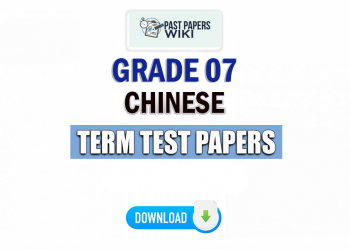 Grade 07 Chinese Term Test Papers