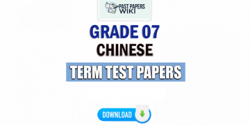 Grade 07 Chinese Term Test Papers