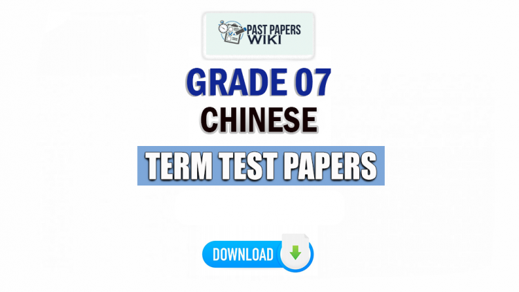 Grade 07 Chinese Term Test Papers