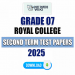 Royal College Grade 07 Second Term Test Papers 2025