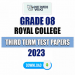 Royal College Grade 08 Third Term Test Papers 2023