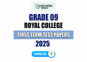 Royal College Grade 09 First Term Test Papers 2025