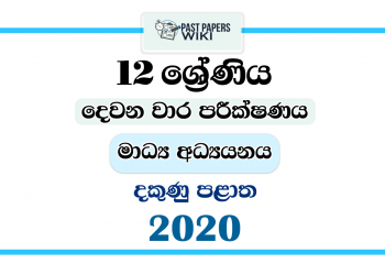 Southern Province 2020 Grade 12 Media 2nd Term Test Paper