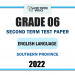 Southern Province 2022 Grade 06 English Language 2nd Term Test Paper
