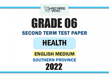 Southern Province 2022 Grade 06 Health 2nd Term Test Paper First Page