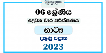 2023 Grade 06 Drama 2nd Term Test Paper | Southern Province