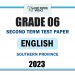Southern Province 2023 Grade 06 English Language 2nd Term Test Paper