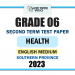 English Medium 2023 Grade 06 Health 2nd Term Test Paper | Southern Province