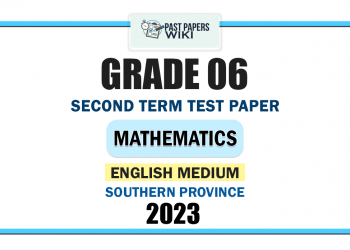 English Medium 2023 Grade 06 Mathematics 2nd Term Test Paper | Southern Province