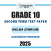 2025 Grade 10 English Literature 2nd Term Test Paper | Southern Province