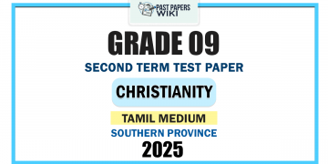 Tamil Medium 2025 Grade 09 Christianity 2nd Term Test Paper | Southern Province