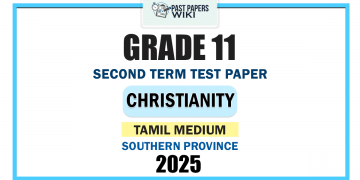 Tamil Medium 2025 Grade 11 Christianity 2nd Term Test Paper | Southern Province