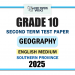 Southern Province 2025 Grade 10 Geography 2nd Term Test Paper | English Medium