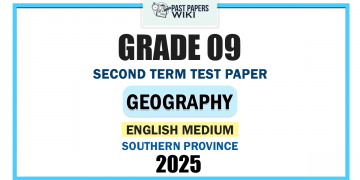 Southern Province 2025 Grade 09 Geography 2nd Term Test Paper | English Medium