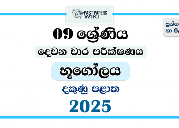 2025 Grade 09 Geography 2nd Term Test Paper | Southern Province