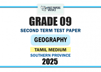 Tamil Medium 2025 Grade 09 Geography 2nd Term Test Paper | Southern Province