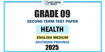 Southern Province 2025 Grade 09 Health 2nd Term Test Paper | English Medium