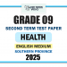 Southern Province 2025 Grade 09 Health 2nd Term Test Paper | English Medium